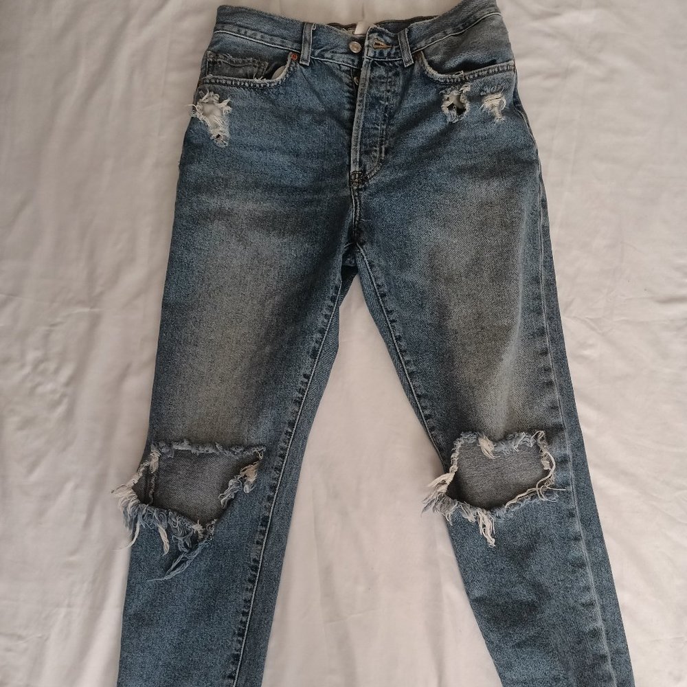 Forever21 Button Up Blue Denim Jeans